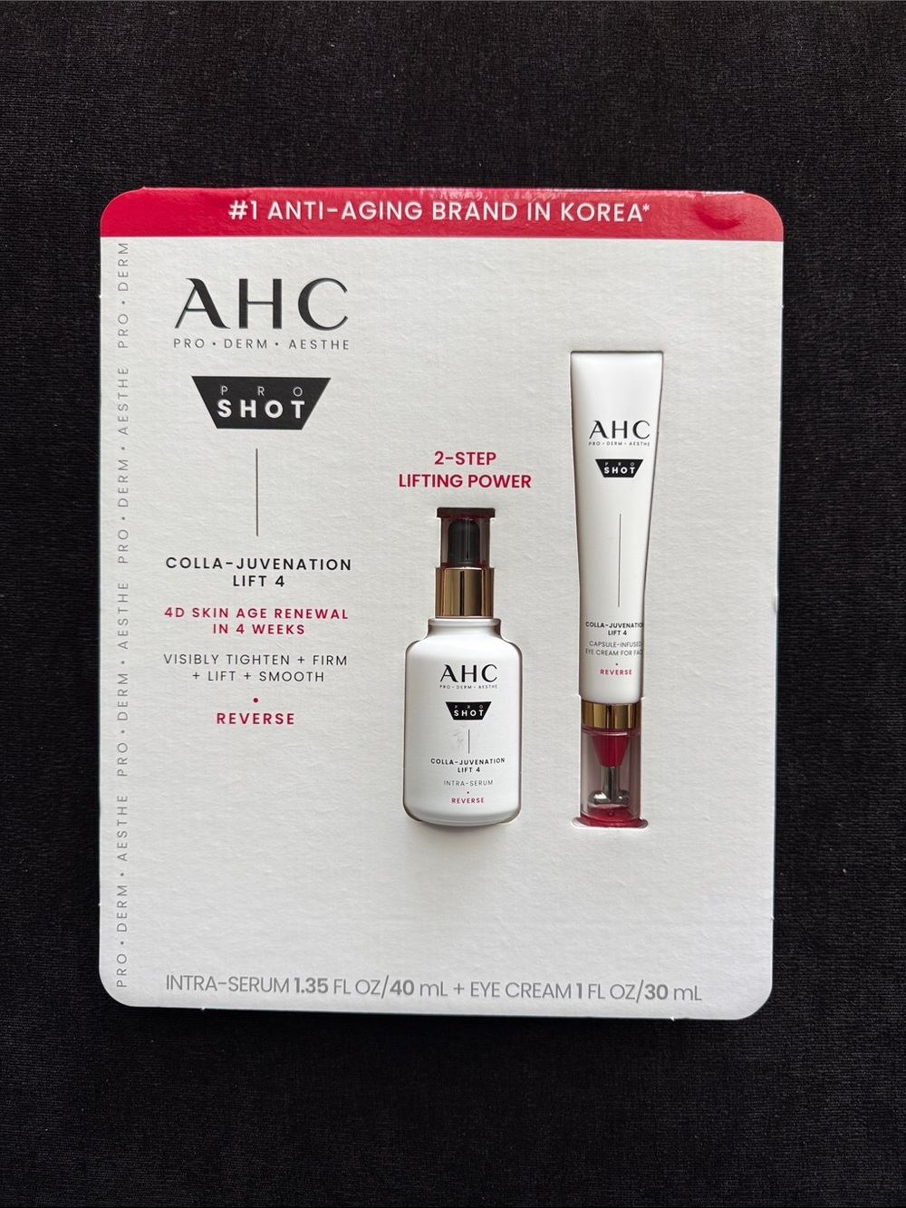 AHC Pro Derm pro shot -2-Step serum/eye cream set K-beauty